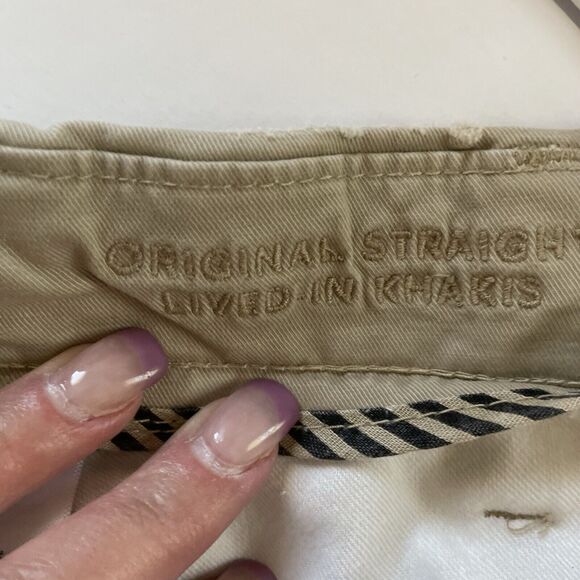 American Eagle ORIGINAL STRAIGHT LIVED IN KHAKI Pants Men’s 30x34 Tan FLEX - Picture 9 of 12